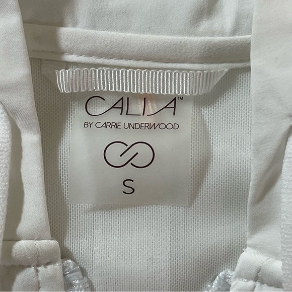 Calia by Carrie Underwood Zip Up Hooded Sleeveless Vest/Jacket White Small - Picture 7 of 7